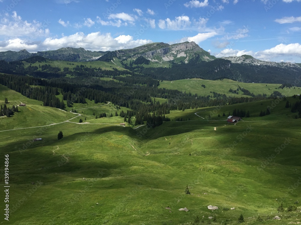 lombachalp, habkern, schweiz, moorlandschaft mit bergen lombachalp, habkern, schweiz, moorlandschaft mit bergen