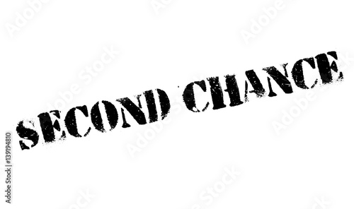 Second Chance rubber stamp. Grunge design with dust scratches. Effects can be easily removed for a clean, crisp look. Color is easily changed.