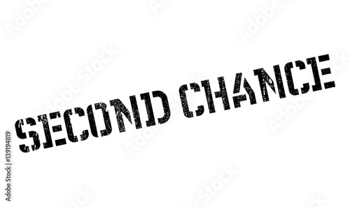 Second Chance rubber stamp. Grunge design with dust scratches. Effects can be easily removed for a clean, crisp look. Color is easily changed.