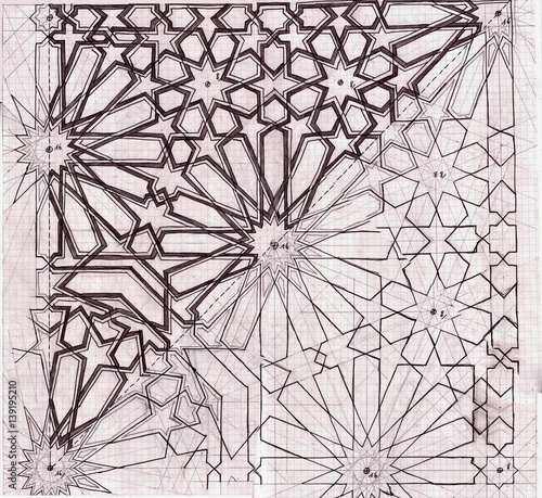Cuadro en lienzo CONSTRUCTION D'ARABESQUE