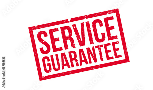 Service Guarantee rubber stamp. Grunge design with dust scratches. Effects can be easily removed for a clean, crisp look. Color is easily changed.