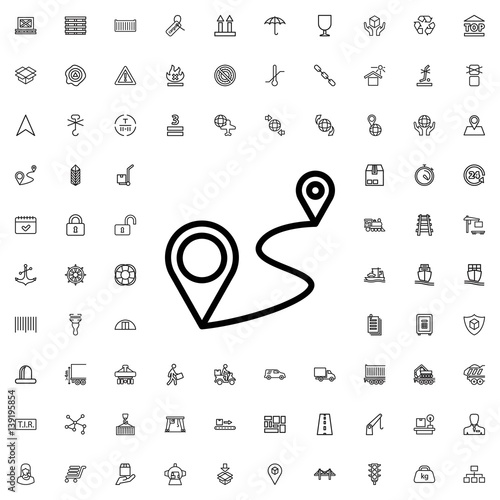 distance icon illustration