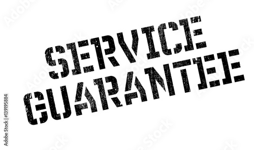 Service Guarantee rubber stamp. Grunge design with dust scratches. Effects can be easily removed for a clean, crisp look. Color is easily changed.