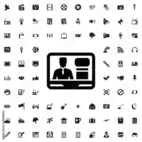 TV speaker icon illustration
