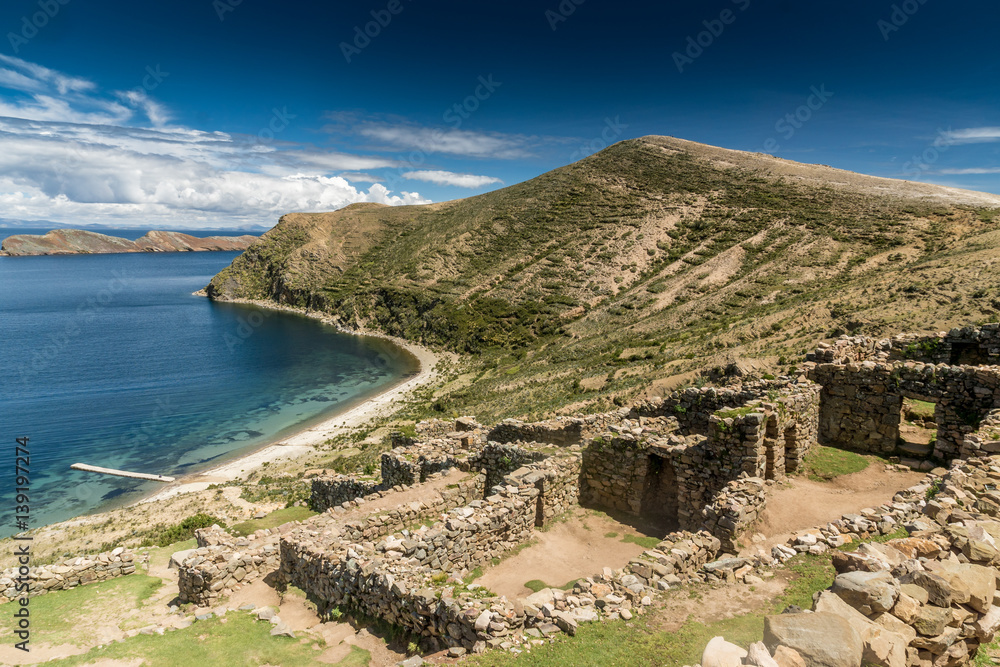 Inka-Ruinen auf der Isla del Sol im Titicacasee