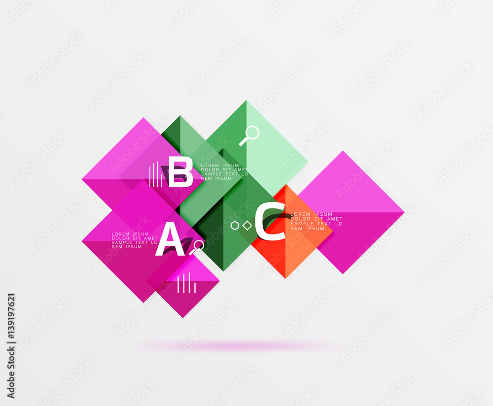 Geometric abstract background with option infographic Geometric abstract background with option infographic