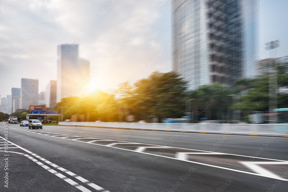 Fototapeta premium Shanghai traffic road,Street Scene Of City in China.