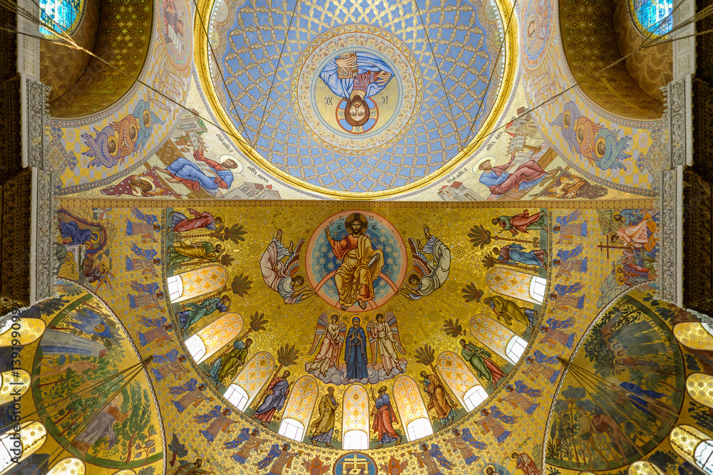 Cupola of Naval St. Nicholas Cathedral in Kronstadt.