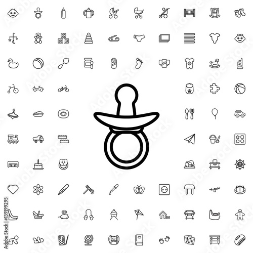 pacifier icon illustration