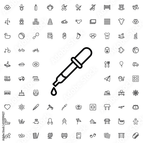pipette icon illustration