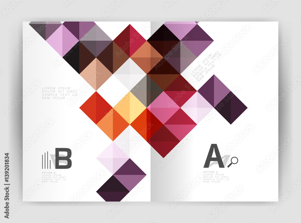 Fototapeta premium Square annual report brochure a4 print template