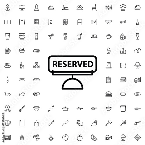 reserved icon illustration