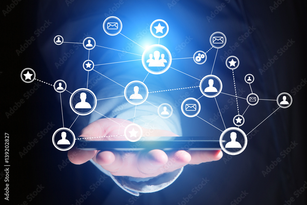 Concept of business international network interface - Technology concept Concept of business international network interface - Technology concept
