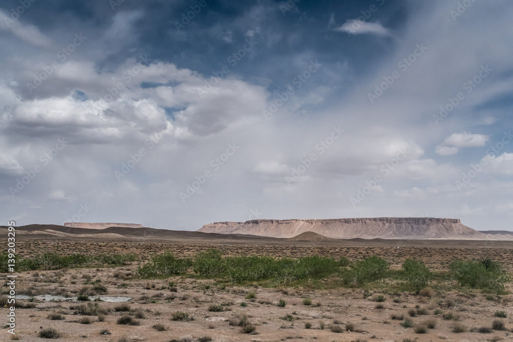 Desert in the backlands of Iran. Desert in the backlands of Iran.