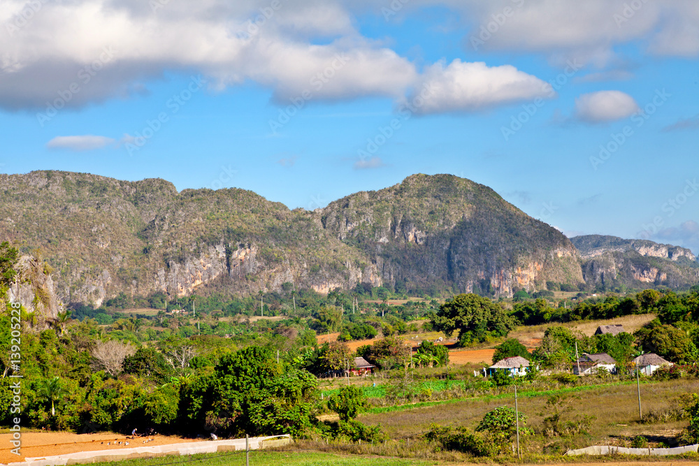 Cuba: View of Valle de Vinales (UNESCO World Heritage site)