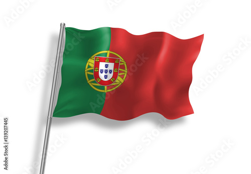 Drapeau du Portugal en qualité vectorielle 