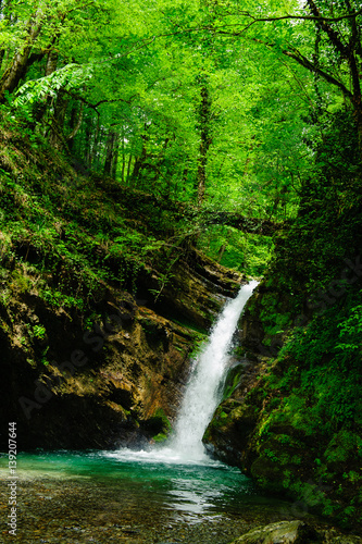 Fototapeta Naklejka Na Ścianę i Meble -  krasnaya polyana waterfall