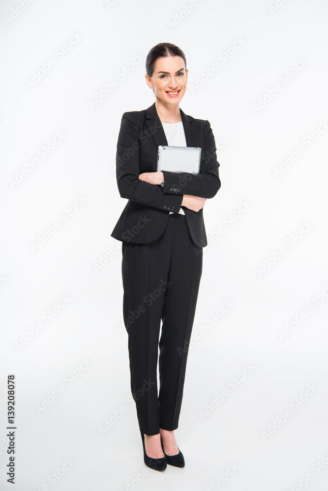 Businesswoman holding digital tablet Businesswoman holding digital tablet