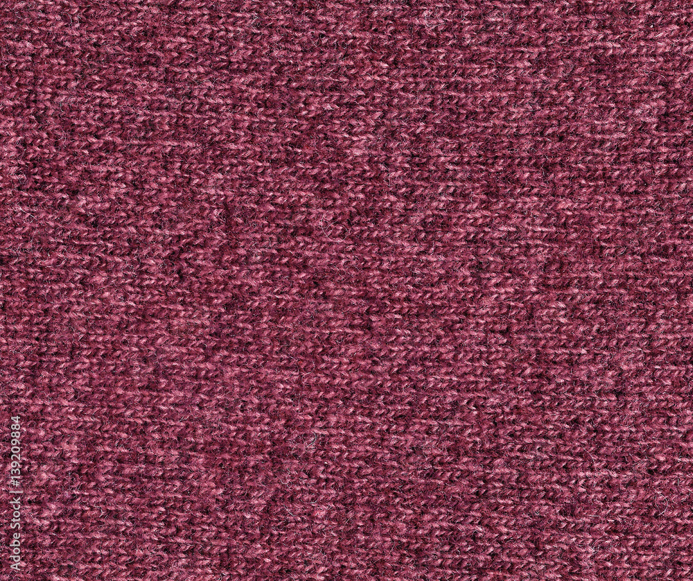 Fototapeta premium Pink color knitting cloth texture.
