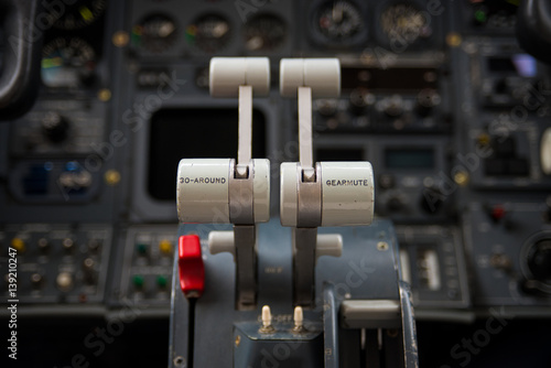 Thrust Levers of a Businessjet
