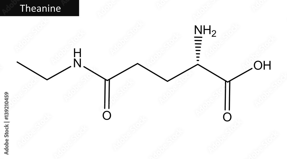 Molecular structure of Theanine Molecular structure of Theanine