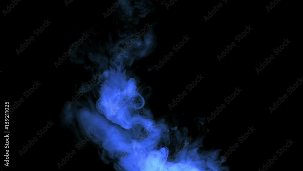 Neon Blue Smoke In Slow Motion Neon Blue Smoke In Slow Motion