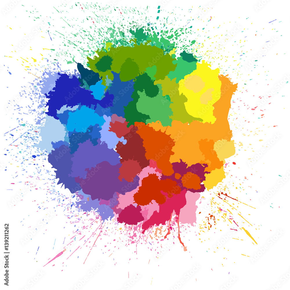 Fototapeta premium Color background of paint splashes