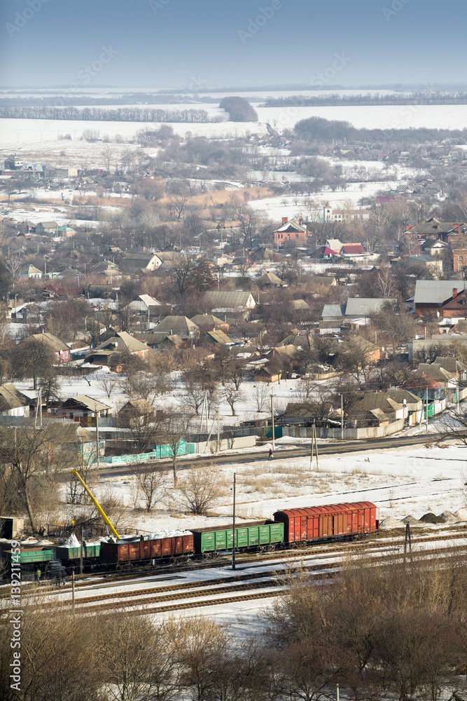 Obraz premium Ukraine village landscape