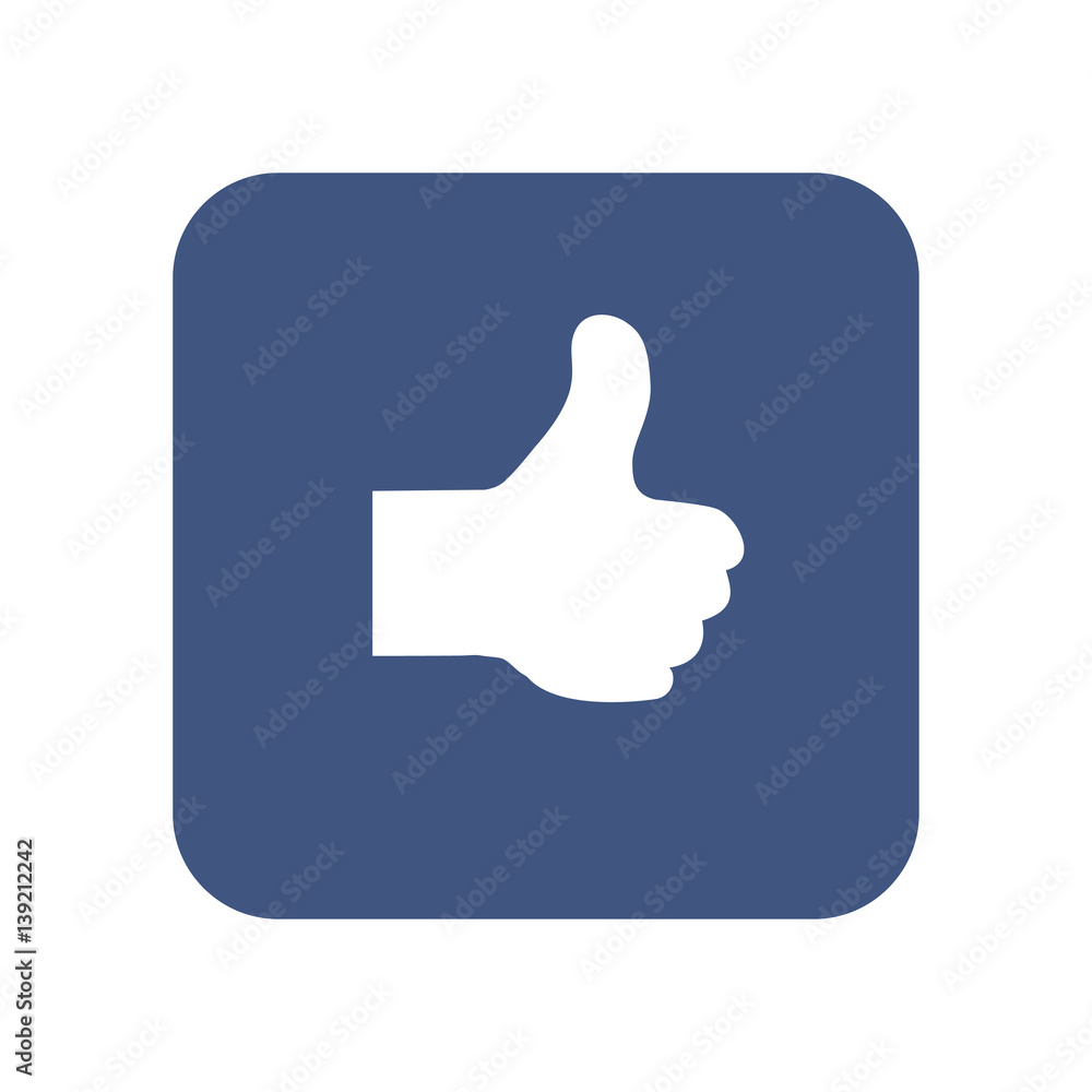 Like. Thumbs up. Flat design Like. Thumbs up. Flat design