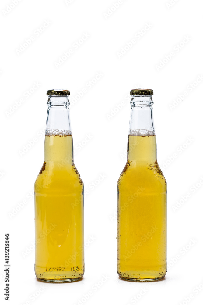 Set of beer bottles isolated Set of beer bottles isolated