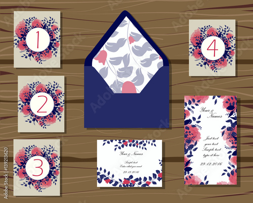 floral wedding patterns vector design