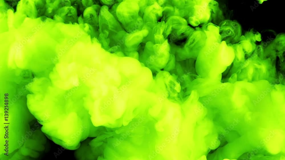 Neon Green Smoke In Slow Motion Neon Green Smoke In Slow Motion