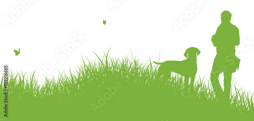 Frühling | Mann mit Hund