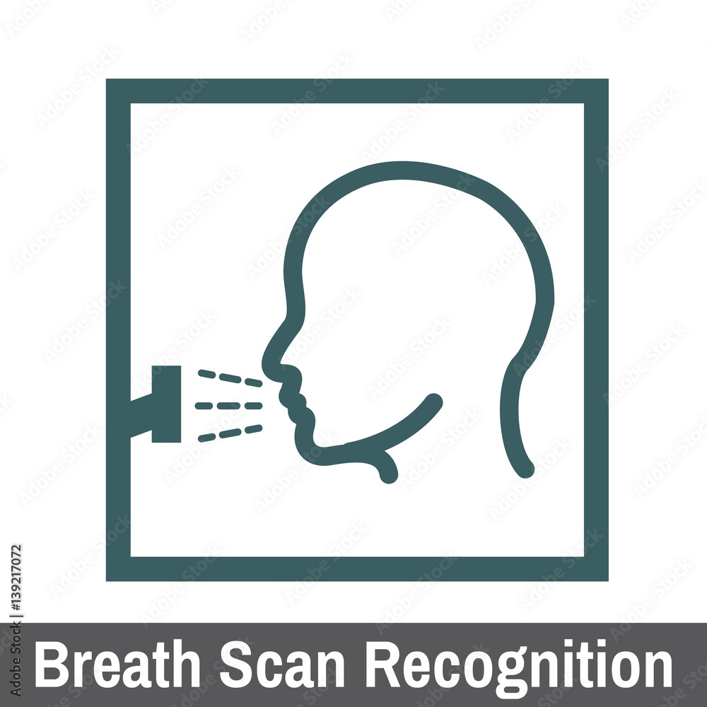 Biometric Scanning Graphic.Breath Scan Recognition