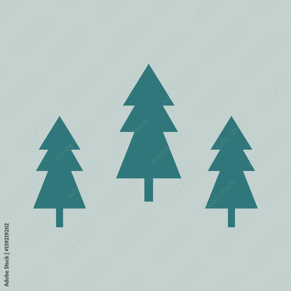 Obraz premium Trees icon illustration