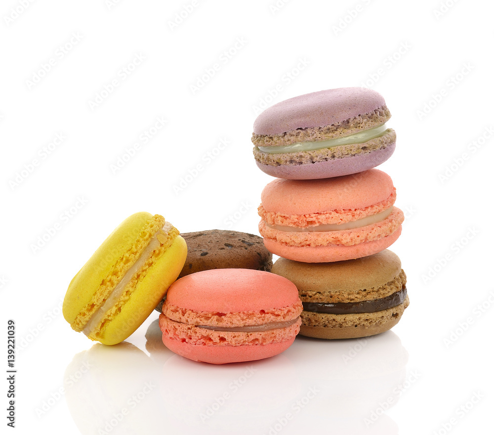 macaroons isolate on white background. macaroons isolate on white background.