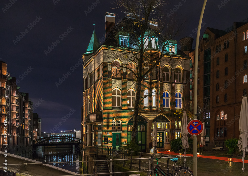 Obraz premium Hamburg, Speicherstadt und HafenCity