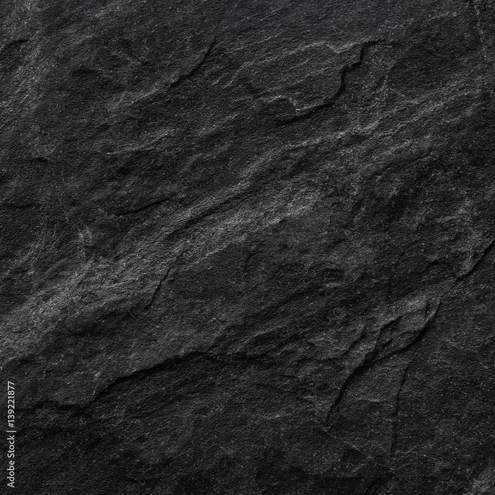 Fototapeta Dark grey black slate background or texture.