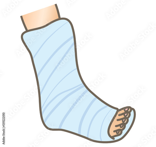 Plaster on the leg