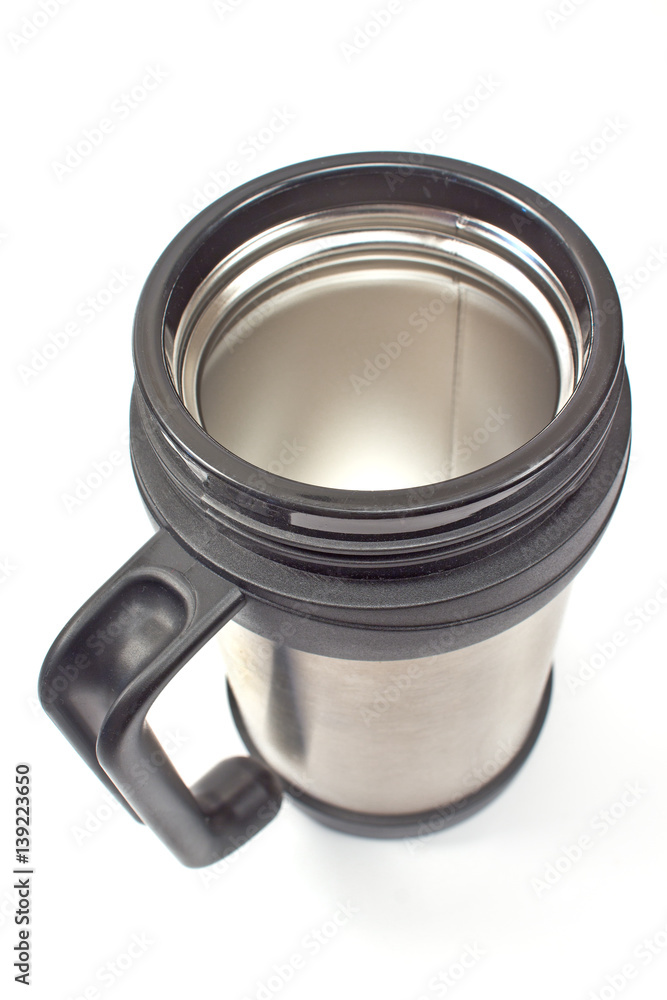 Thermos flask mug isolated on white background Thermos flask mug isolated on white background