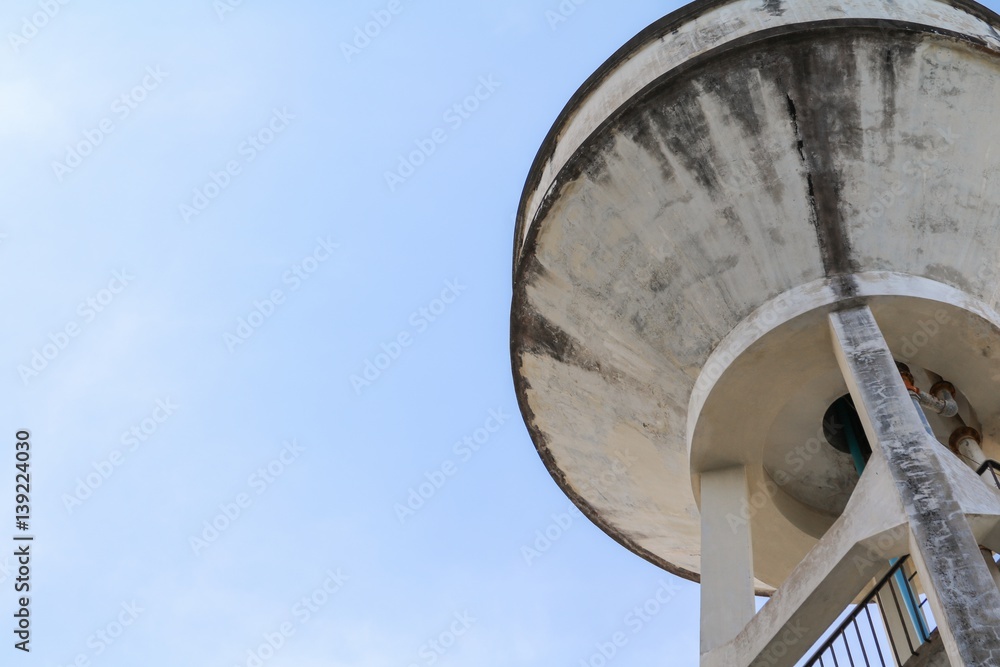 Water tank for agriculture with blue sky background Water tank for agriculture with blue sky background