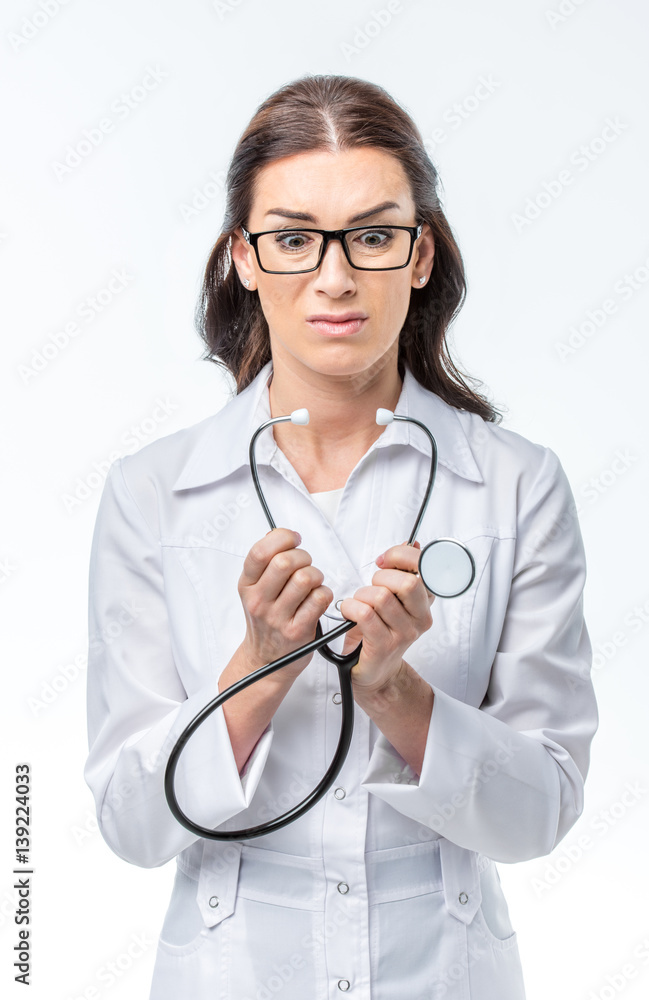 Female doctor with stethoscope