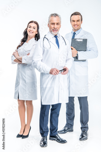 Three confident doctors