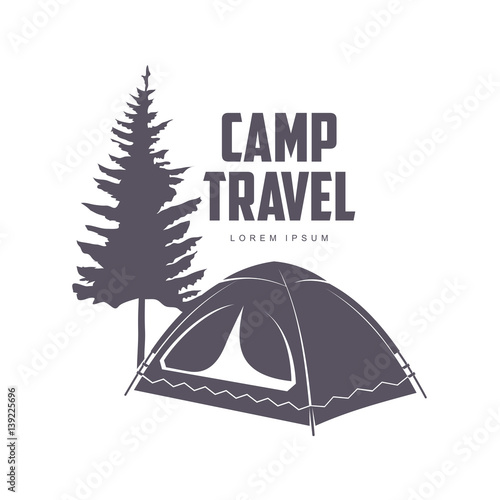 Camping vector logo template