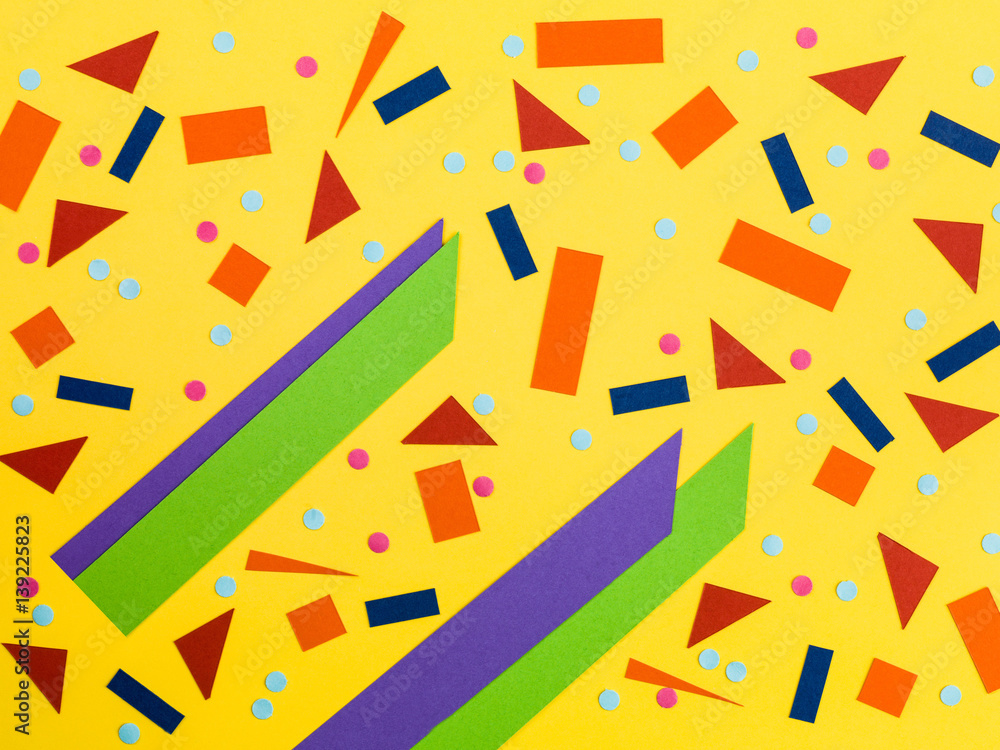 Random Pattern of Bold Colours In Geometric Shapes Random Pattern of Bold Colours In Geometric Shapes