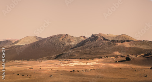Fototapeta Naklejka Na Ścianę i Meble -  Planet Mars fictional landscape