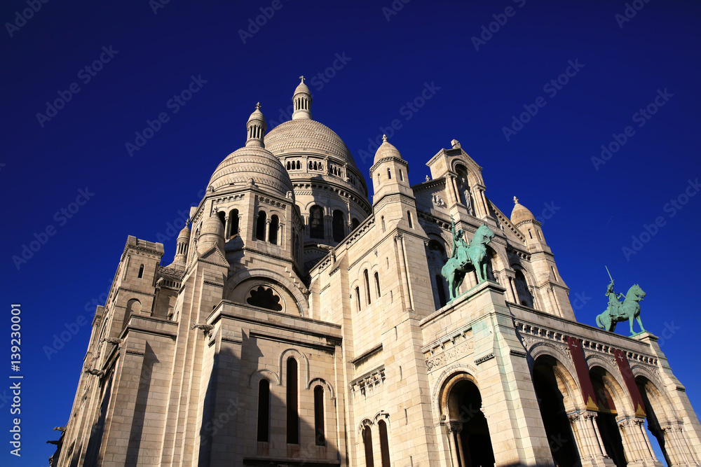 Sacre Coeur Basilica on Montmartre, Paris, France.