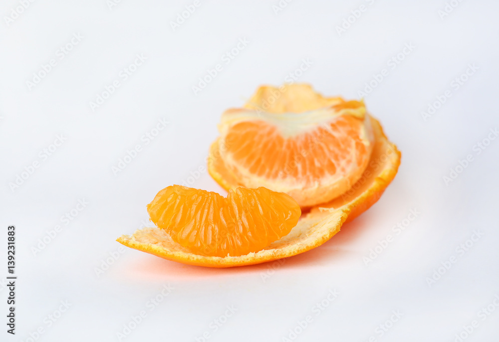 Orange fruit on white background Orange fruit on white background