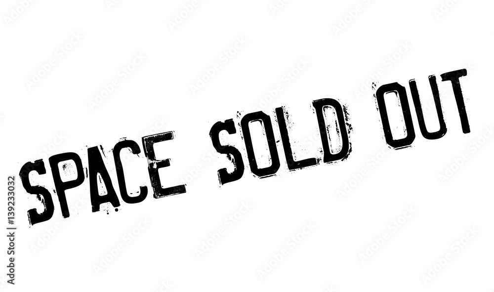 Space Sold Out rubber stamp. Grunge design with dust scratches. Effects can be easily removed for a clean, crisp look. Color is easily changed.