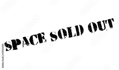 Space Sold Out rubber stamp. Grunge design with dust scratches. Effects can be easily removed for a clean, crisp look. Color is easily changed.